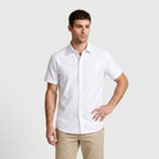 Short Sleeve Button-Up Shirt Slim Fit for Men