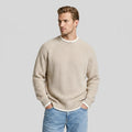 Mock Neck Ribbed Knit Sweater Regular Fit for Men
