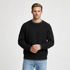 Mock Neck Ribbed Knit Sweater Regular Fit for Men