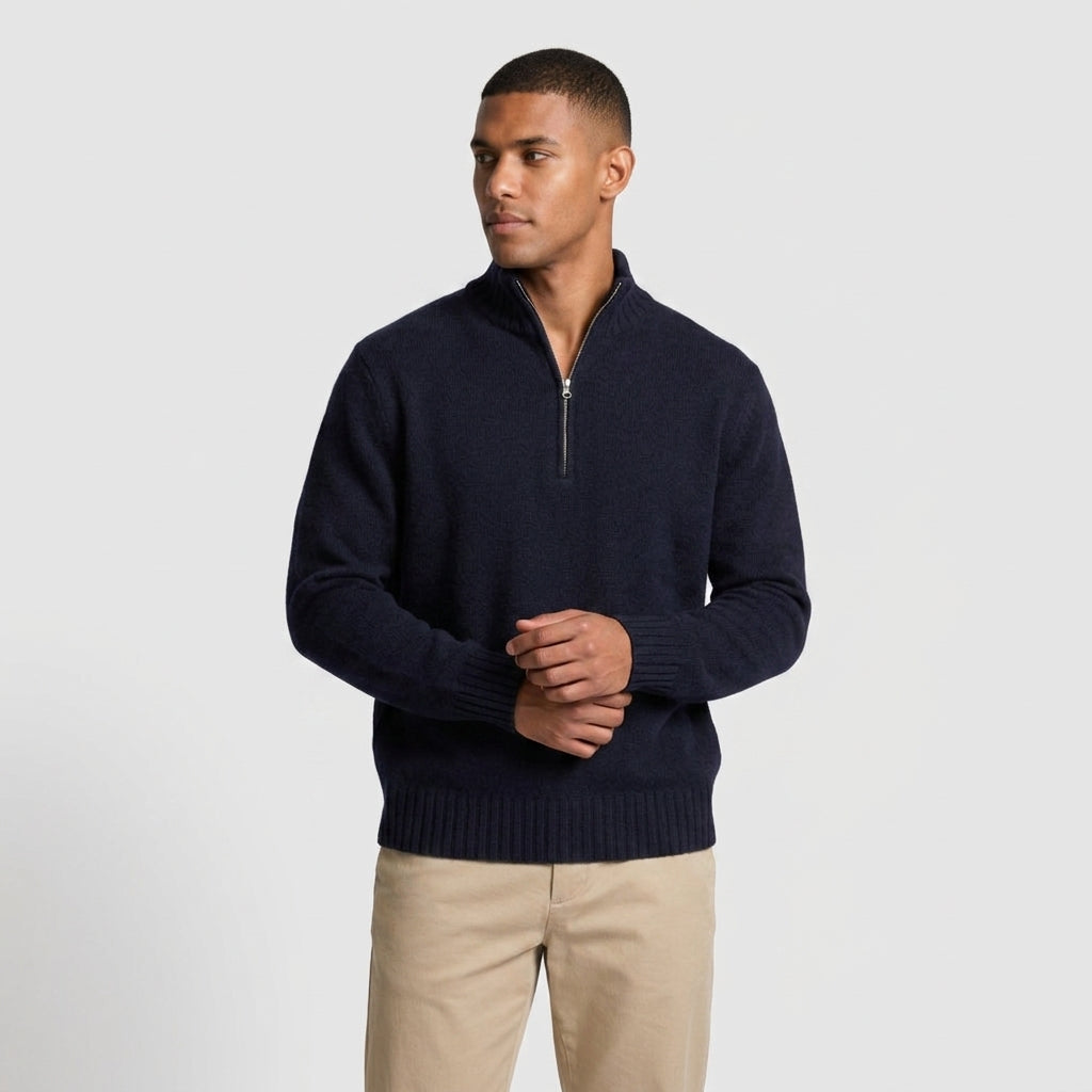 Quarter-Zip Knit Sweater for Men