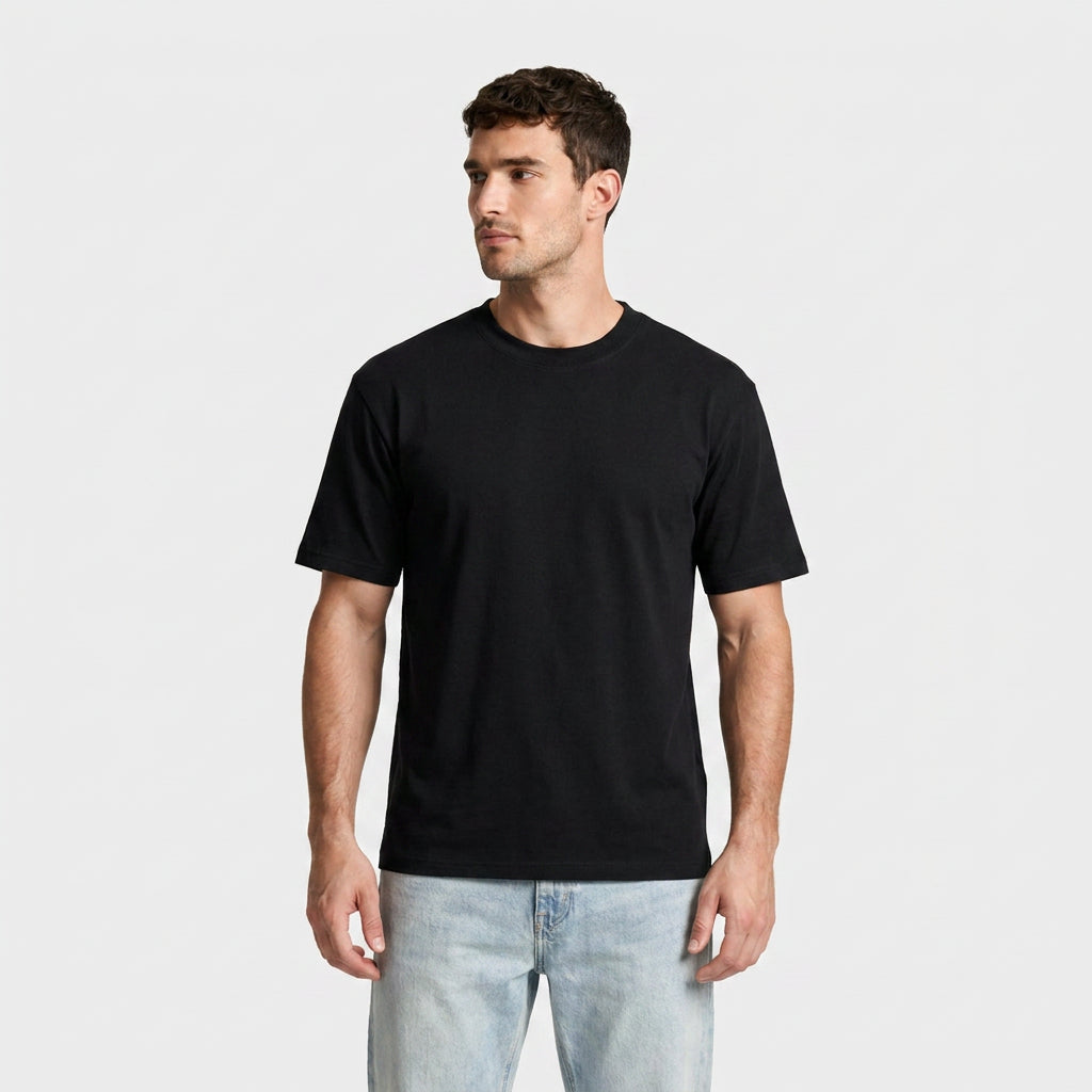 Slim Fit Crew Neck Cotton T-Shirt for Men