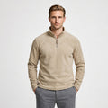 Fleece Half-Zip Sweatshirt High Collar Regular Fit for Men