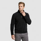 Fleece Half-Zip Sweatshirt High Collar Regular Fit for Men