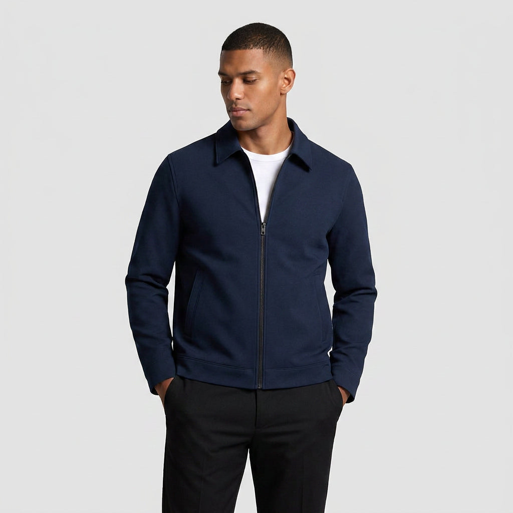 Business Blazer Button Closure Tailored Fit for Men