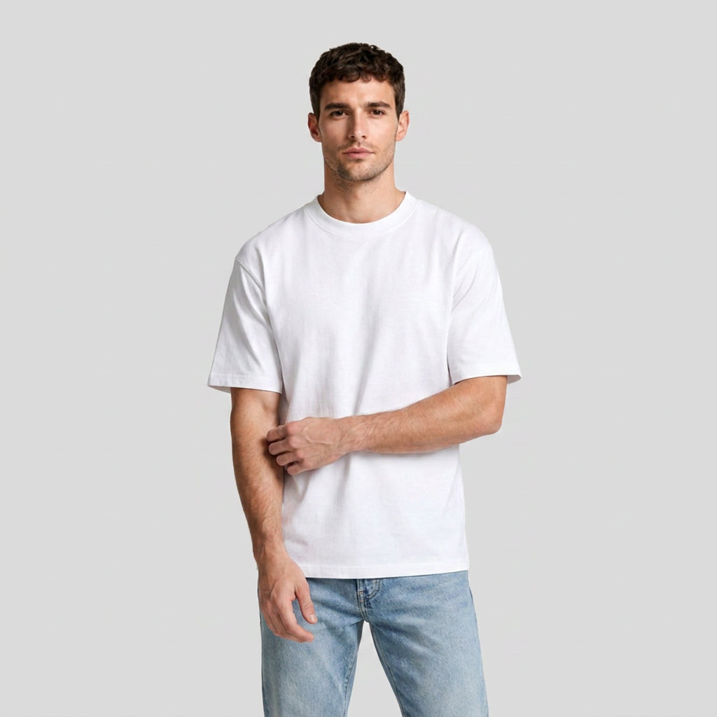Slim Fit Crew Neck Cotton T-Shirt for Men