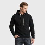 Midweight Fleece Hoodie Drawstring Regular Fit for Men