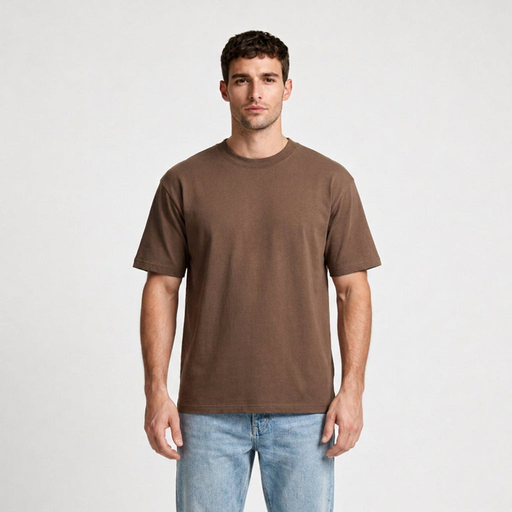 Slim Fit Crew Neck Cotton T-Shirt for Men