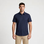Short Sleeve Button-Up Shirt Slim Fit for Men