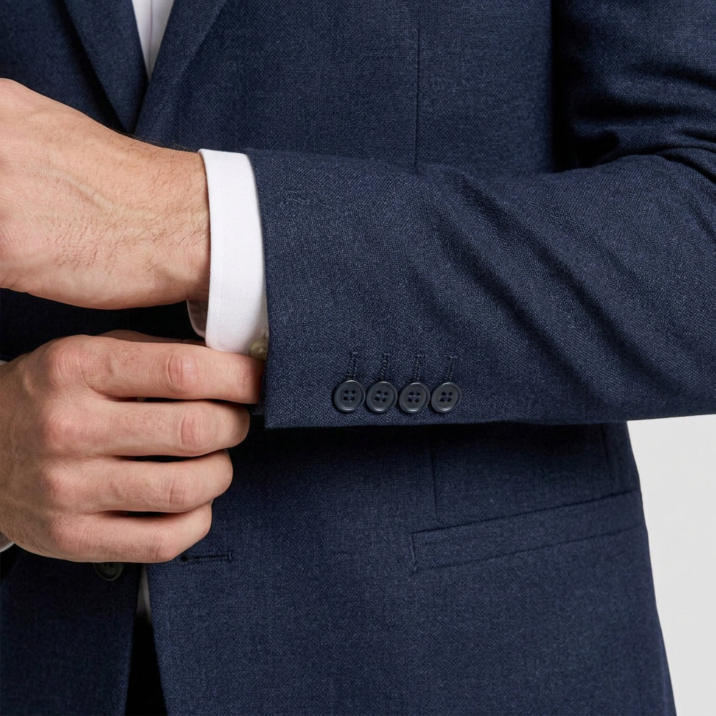 Slim Fit Blazer Notch Lapel Two Button for Men