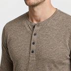 Long Sleeve Henley Slub Jersey for Men