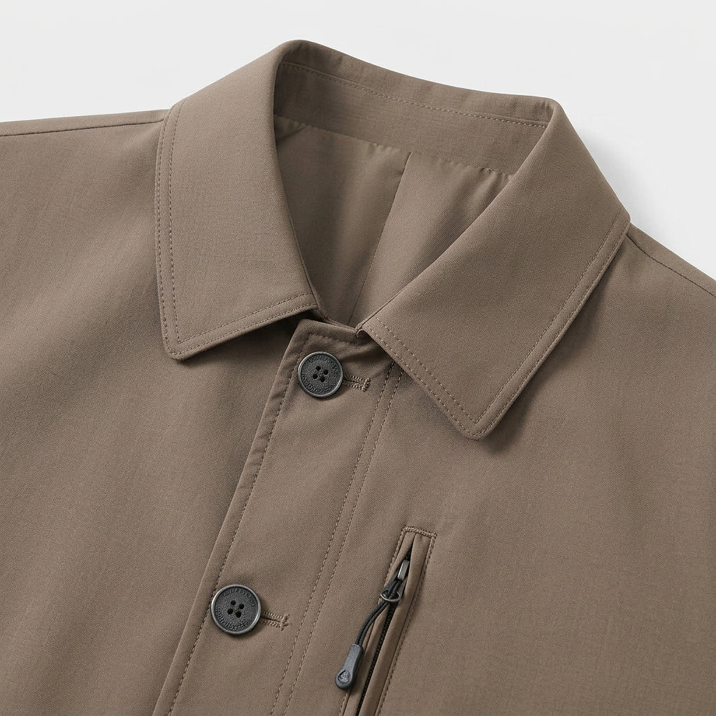 Field Jacket with Zip Chest Pocket for Men