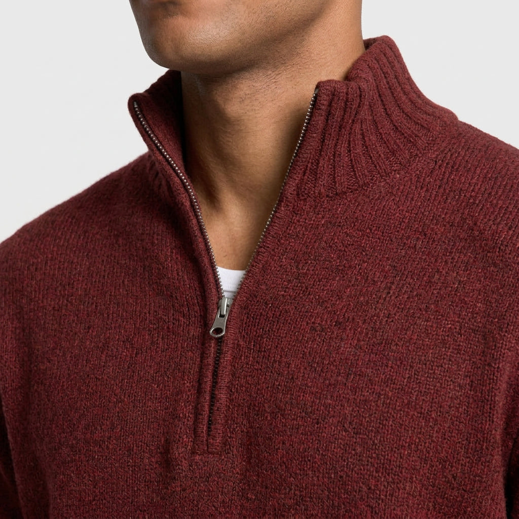 Quarter-Zip Knit Sweater for Men