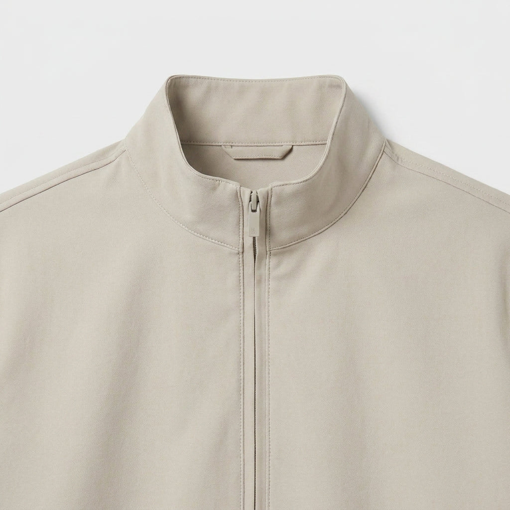Full Zip Harrington Jacket Stand Collar for Men