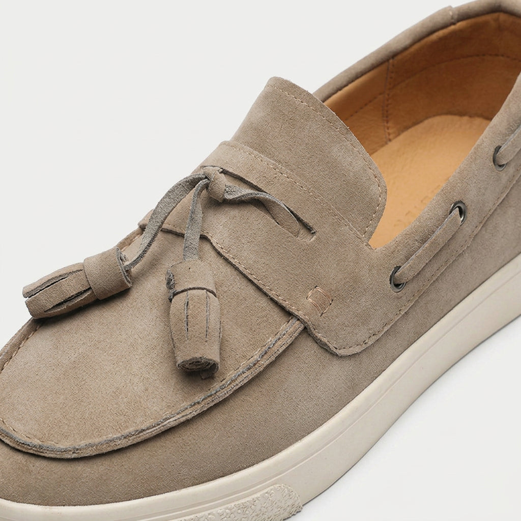 Suede Tassel Loafer Vulcanised Sole for Men