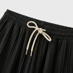 Pleated Matching Set Camp Collar Shirt Trousers for Men