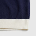 Contrast Trim Knit Polo Open Collar Short Sleeve for Men
