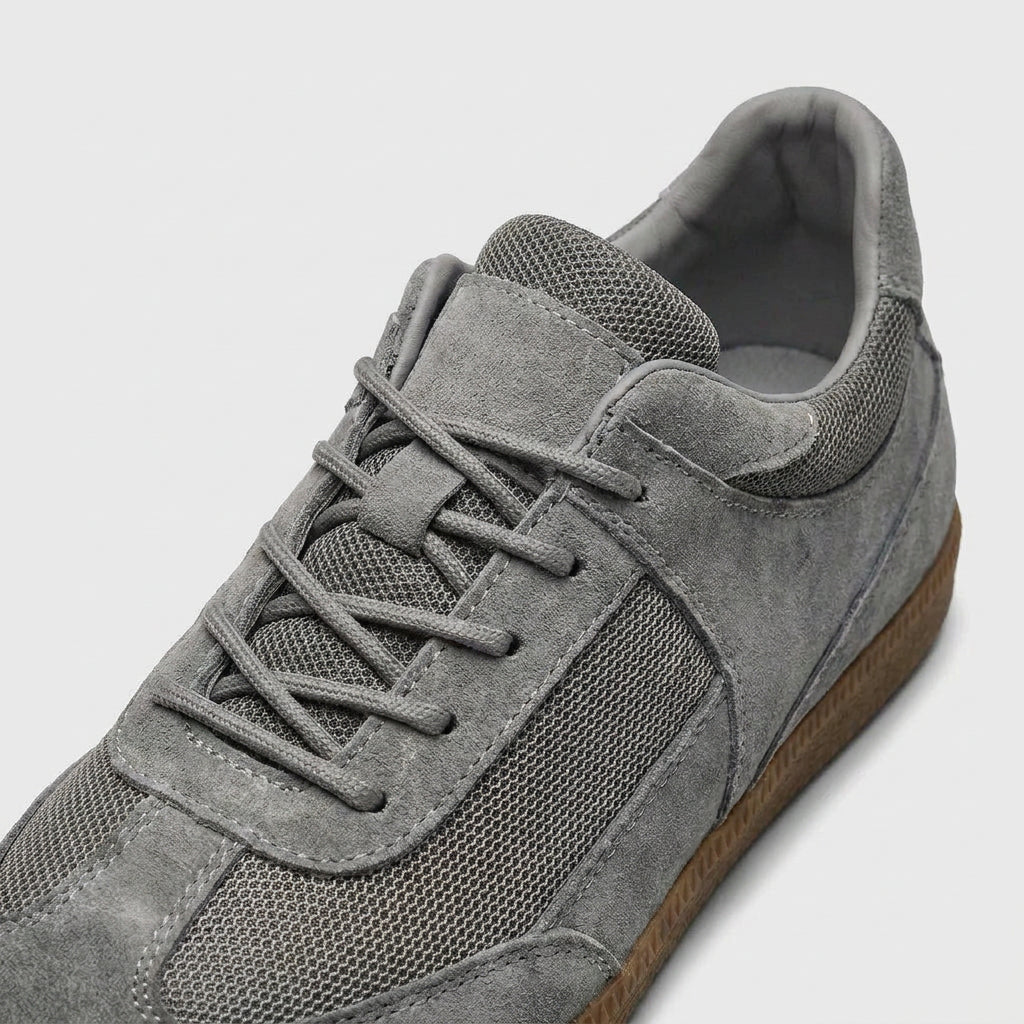 Suede and Mesh Retro Trainers for Men