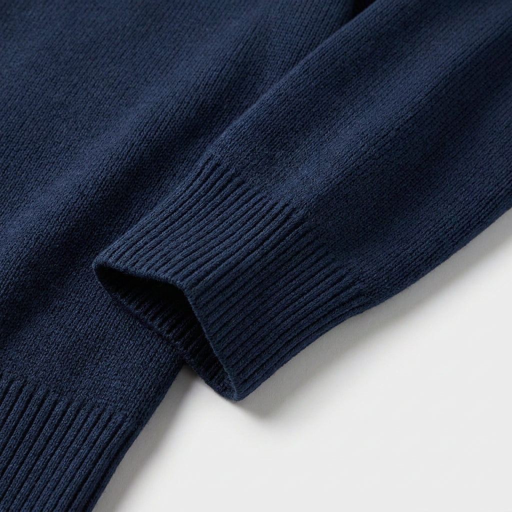 Zip-Up Cotton Cardigan Regular Fit for Men