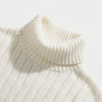 Ribbed Knit Turtleneck Sweater Regular Fit for Men