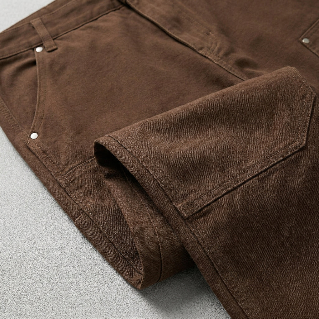 Double-Knee Canvas Workwear Trousers for Men