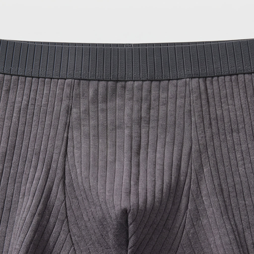 4-Pack Ribbed Cotton Boxer Trunks for Men