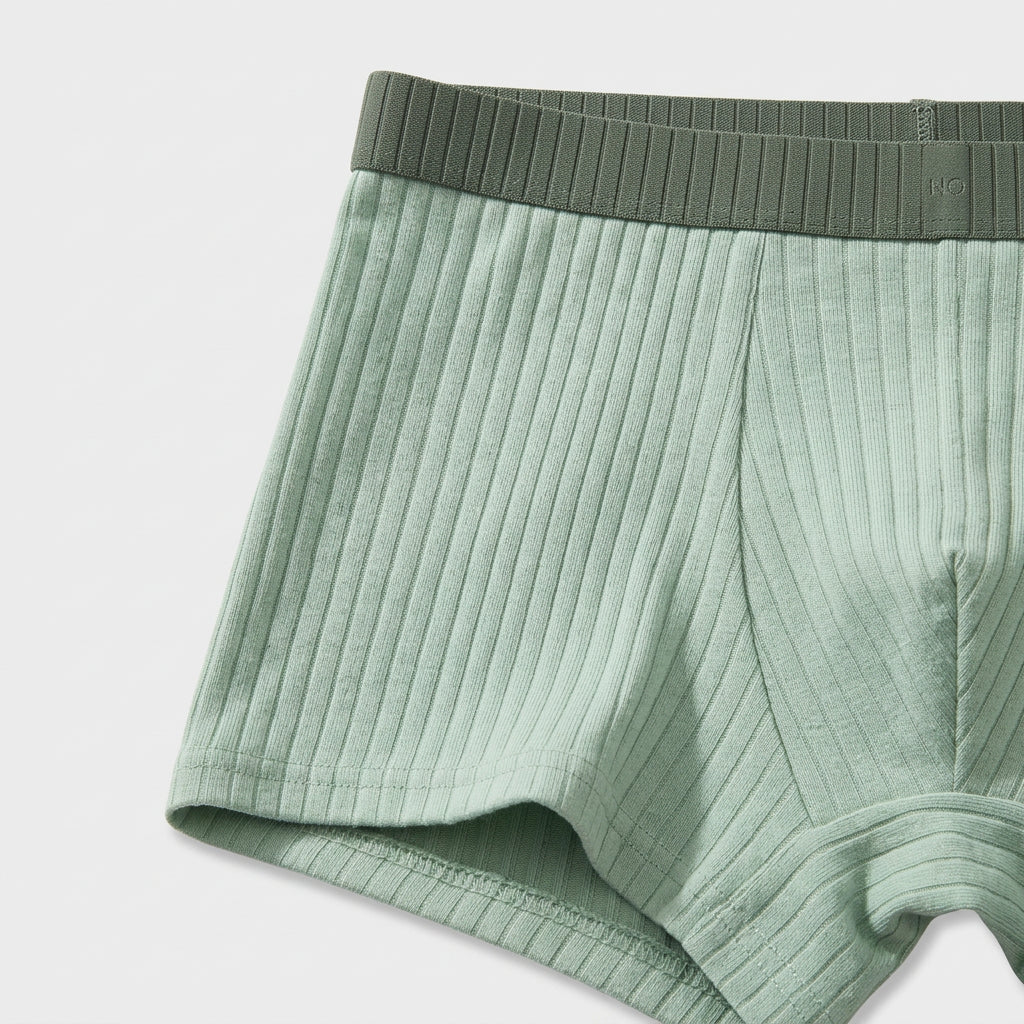 4-Pack Ribbed Cotton Boxer Trunks for Men