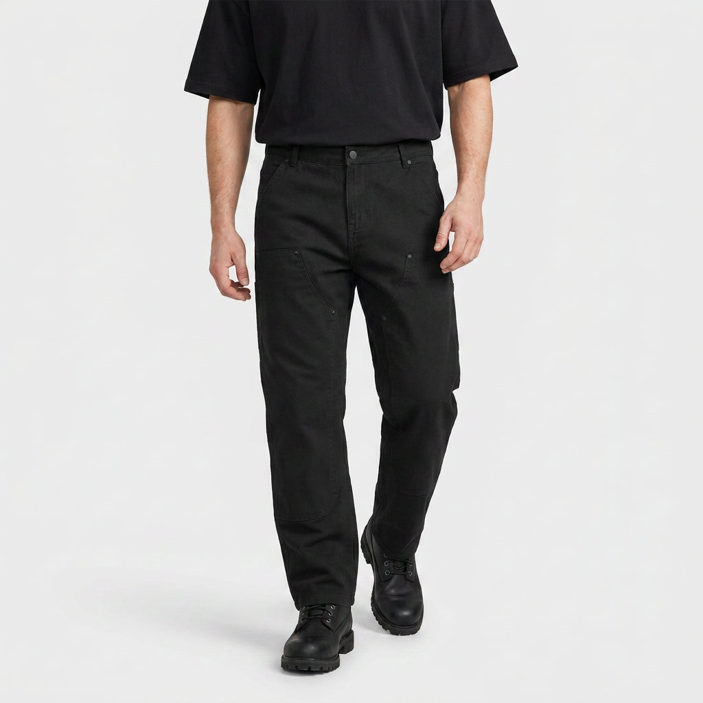 Double-Knee Canvas Workwear Trousers for Men