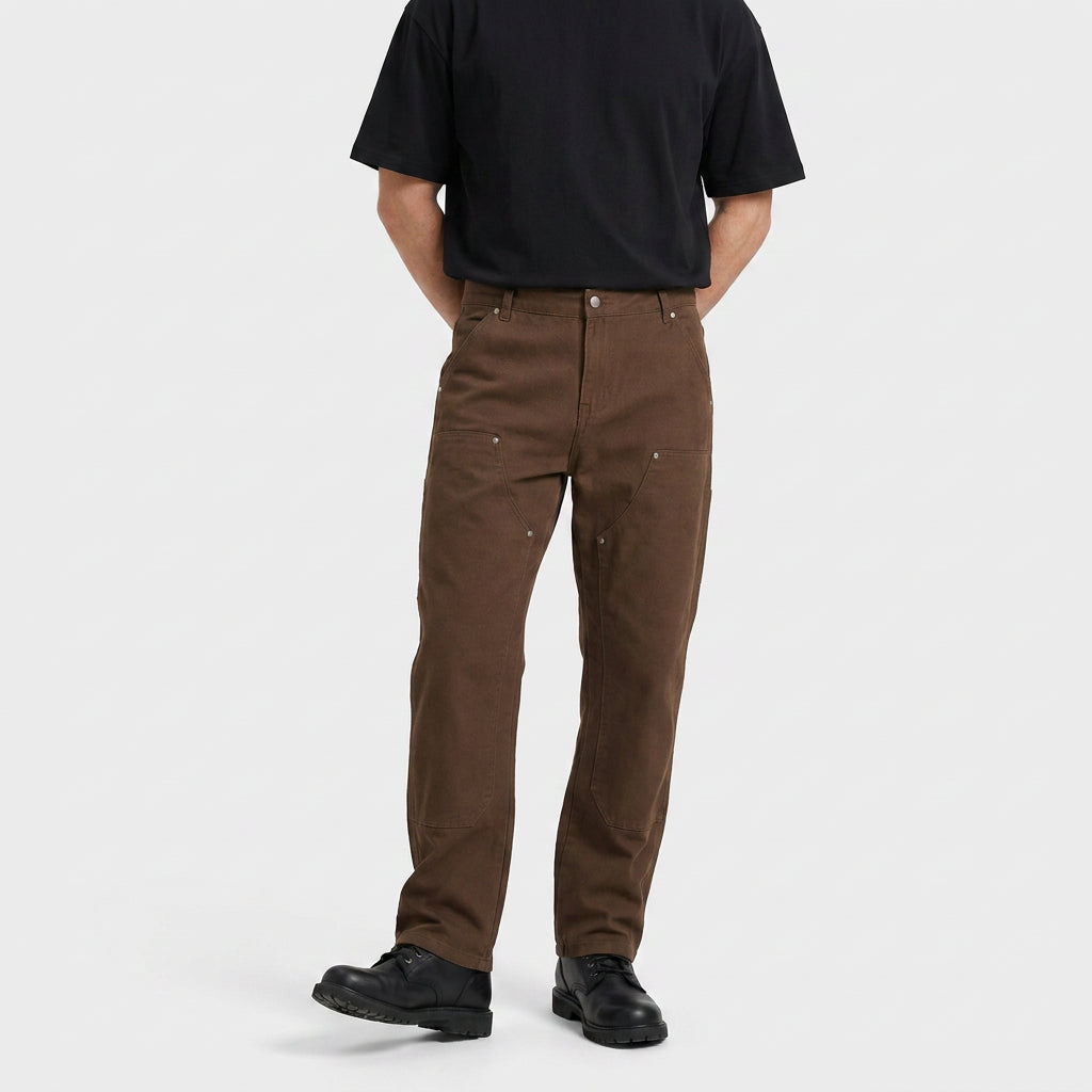 Double-Knee Canvas Workwear Trousers for Men