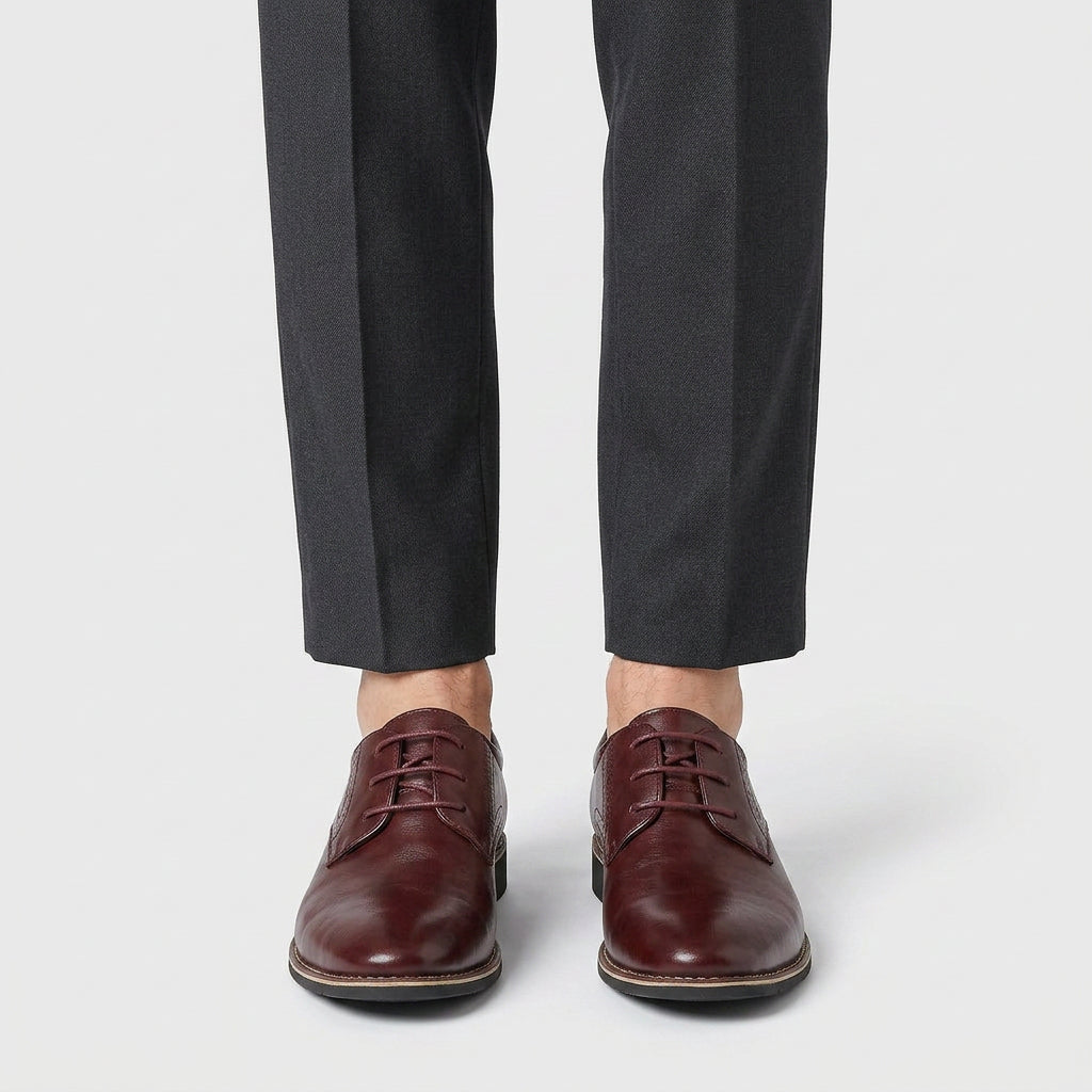 Derby Lace-Up Shoe Brogue Quarter Panel for Men