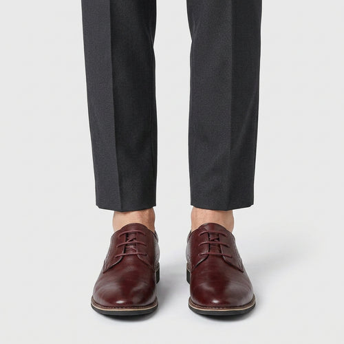 Derby Lace-Up Shoe Brogue Quarter Panel for Men