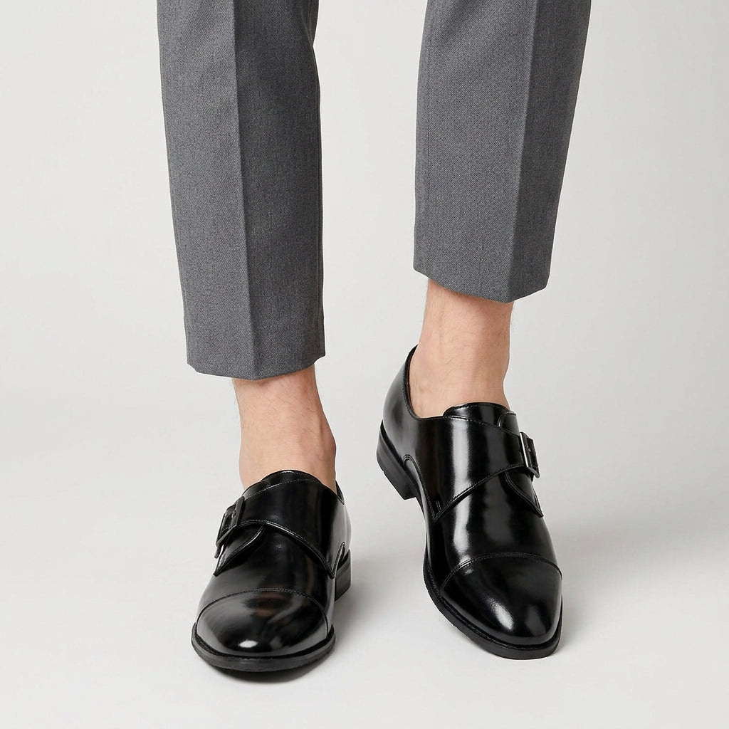 Monk Strap Leather Dress Shoe for Men