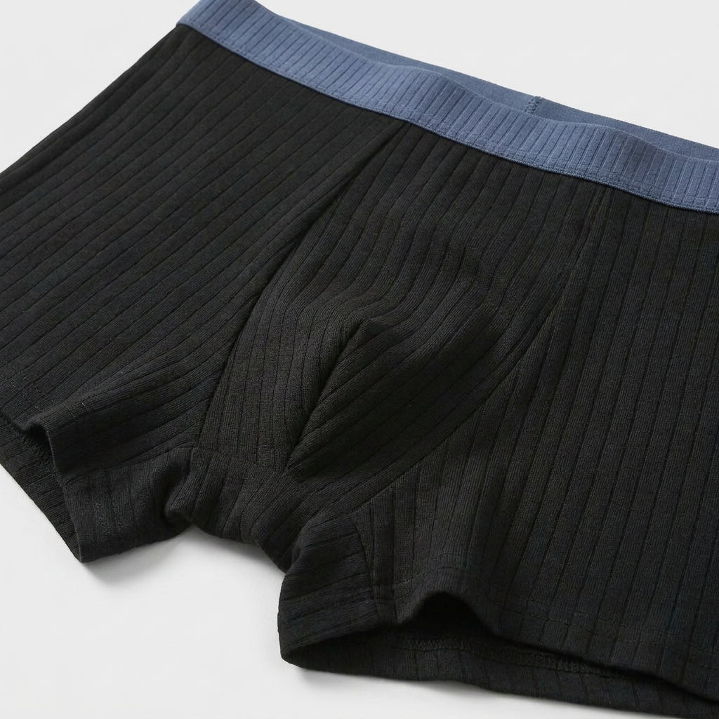 4-Pack Color-Block Cotton Boxer Trunks for Men