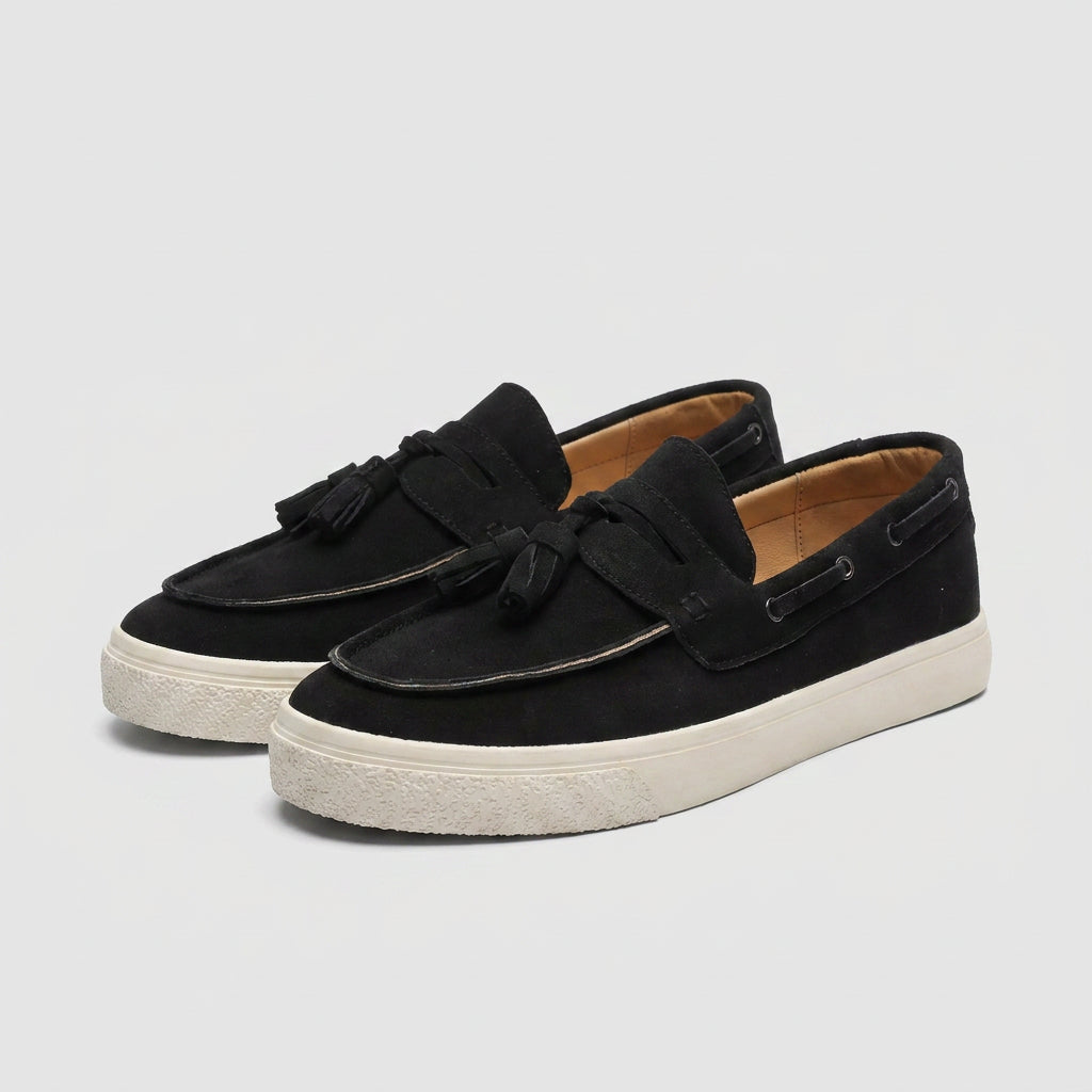 Suede Tassel Loafer Vulcanised Sole for Men