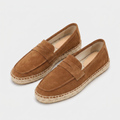 Suede Penny Loafer Espadrille Jute Sole for Men