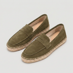 Suede Penny Loafer Espadrille Jute Sole for Men