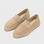 Suede Penny Loafer Espadrille Jute Sole for Men