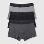 3-Pack Full-Coverage Cotton Boxer Trunks for Men