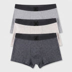 3-Pack Full-Coverage Cotton Boxer Trunks for Men