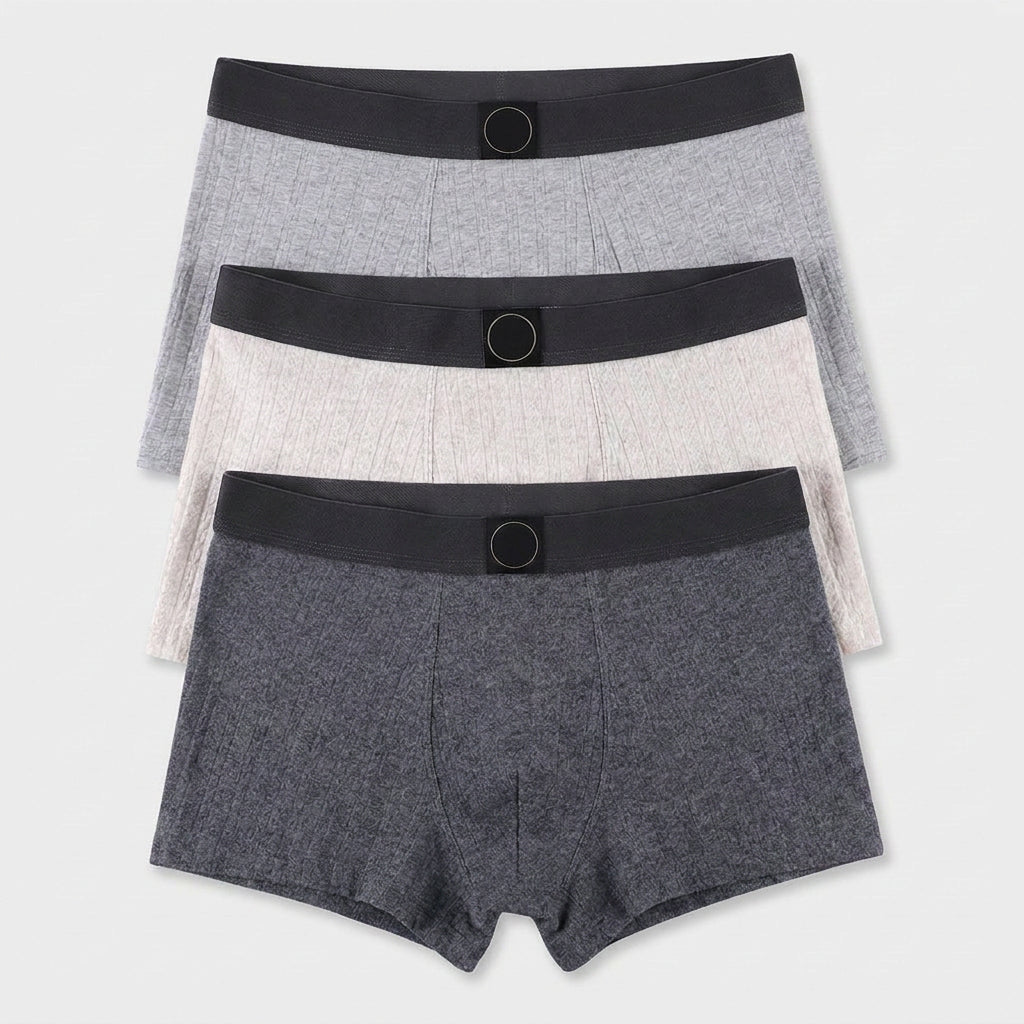 3-Pack Full-Coverage Cotton Boxer Trunks for Men