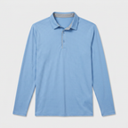 Long Sleeve Waffle Texture Polo Regular Fit for Men