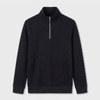 Lightweight Ribbed Quarter-Zip Pullover for Men