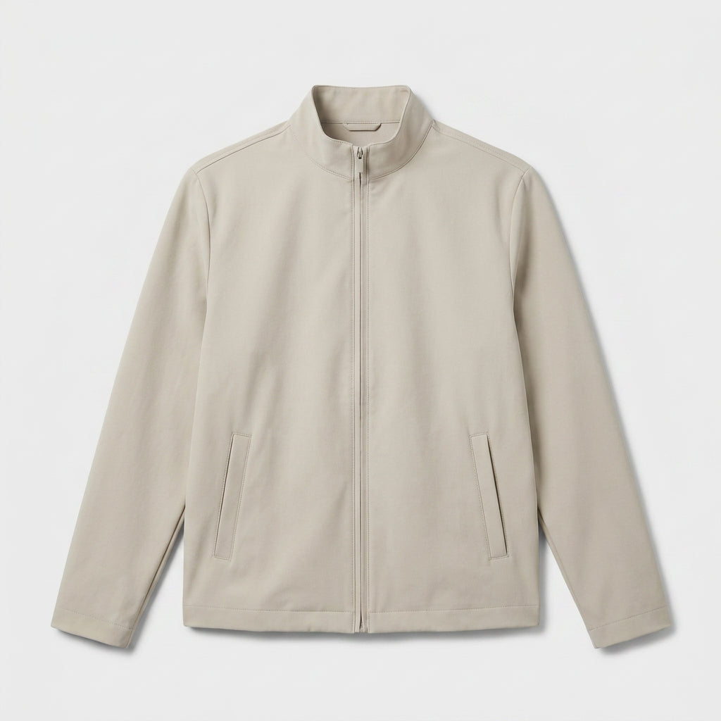 Full Zip Harrington Jacket Stand Collar for Men