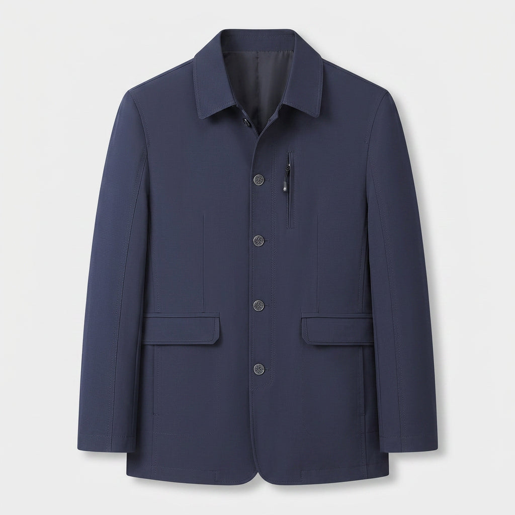 Field Jacket with Zip Chest Pocket for Men