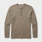 Long Sleeve Henley Slub Jersey for Men