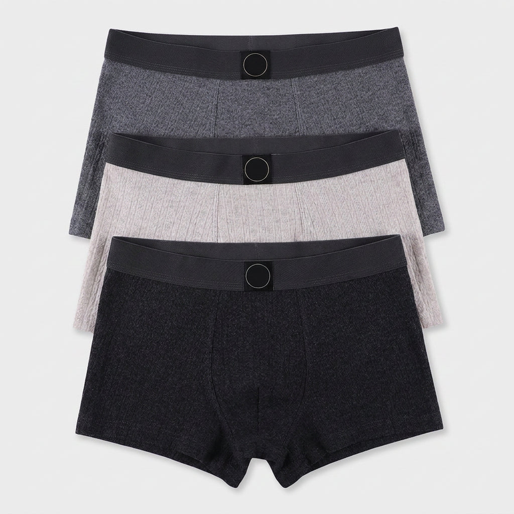 3-Pack Full-Coverage Cotton Boxer Trunks for Men