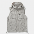 Hooded Zip Vest Drawcord Hem Chest Pocket for Men