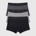 3-Pack Full-Coverage Cotton Boxer Trunks for Men