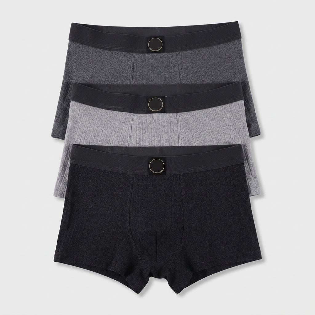 3-Pack Full-Coverage Cotton Boxer Trunks for Men