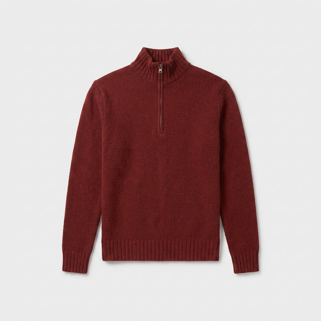 Quarter-Zip Knit Sweater for Men