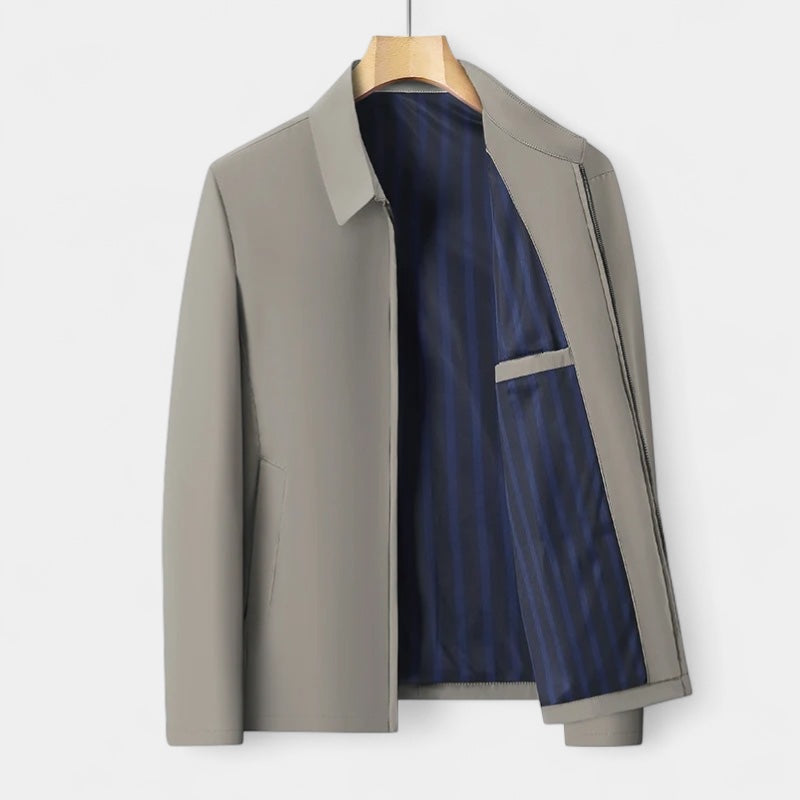 Full-Zip Bomber Jacket Shirt Collar Regular Fit for Men